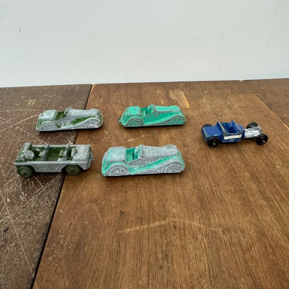 Vintage 1960s Midge toy Rockford Diecast Toy Cars Lot Roadster Troop‎ Carrier